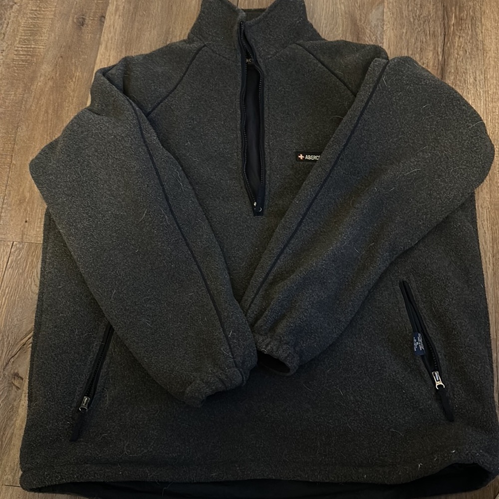 Vintage Abercrombie & Fitch 1/2 Zip Reversible Jacket size XL